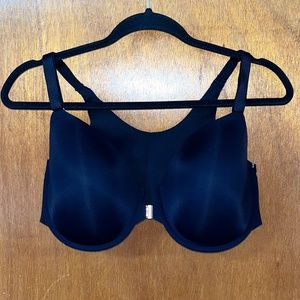 Soma Vanishing Back 360 Perfect Coverage Front Close Bra, 36DDD in Black